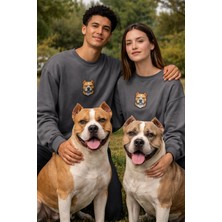 Muhtar Store Fransız Bulldog Desenli Sevgili Sweatshirt – Unisex Çift Kombini