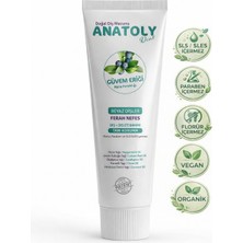 Anatoly Doğal Diş Macunu Güvem Erikli Nane Ferahlığı - Florürsüz Leke Karşıtı Beyazlatıcı Tam Koruma 100 ml