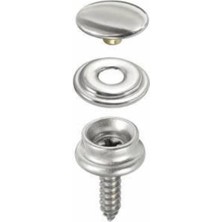 Özbience 12MM Tekne Tente Çadır Çıtçıtı 10'lu Kromür Vidalı Takım