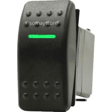 Özbience Yeşil Ince Anahtar Switch 12-24V, Sürüş ve Elektronik Uygulamaları