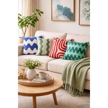 Evdek Çift Tarafı Baskılı 4’lü Kırlent Kılıfı 6eod5