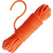 Özbience Turuncu Renkli 10 mm Iskota Halat, 10 Metre Yelken Mandar Halatı