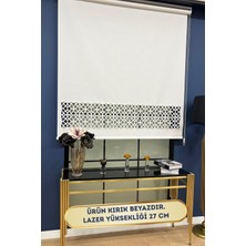 Volper Mekanik LZR305 Ithal Mat Kalın Kumaşlı Lazer Kesim Stor Perde (Kırık Beyaz)