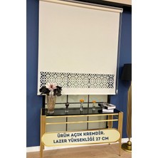 Volper Mekanik LZR305 Ithal Mat Kalın Kumaşlı Lazer Kesim Stor Perde (Açık Krem)