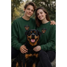 Muhtar Store Rottweiler Köpek Desenli Sevgili Sweatshirt – Unisex Çift Kombini