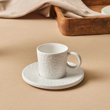 Karaca x Refika Bembeyaz Yuvarlak Tabaklı Kahve Fincanı 100 ml