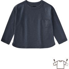 Cigit Uzun Kollu Mevsimlik T-Shırt 1-7 Yaş Lacivert