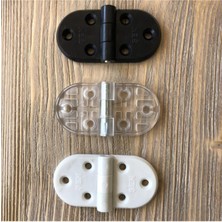 Özbience 7cm Plastik Oval Menteşe Seti - 2 Adet, Dayanıklı ve Şık Tasarım