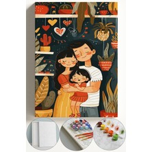 Corvo Sayılarla Boyama Seti Numaralı Tuval Fırça Boya 40X50 cm - Anneler Günü