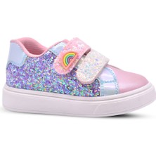 Kids A More Glitty Kız Çocuk Parlak Pullu Pembe Renk Günlük Ayakkabı