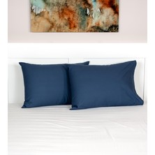 Cotton Collection 2'li Yastık Kılıfı Lacivert