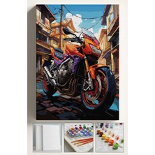 Corvo Sayılarla Boyama Seti Numaralı Tuval Fırça Boya 40X50 cm - Kt Motor