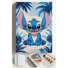 Corvo Sayılarla Boyama Seti Numaralı Tuval Fırça Boya 40X50 cm - Mavi Yaratık