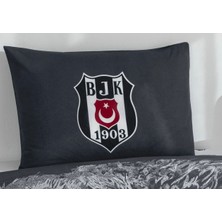 Taç Zorluteks Lisanslı Beşiktaş Bjk Desenli % 100 Pamuk Kumaş 1 Adet Yastık Kılıfı 50X70 cm