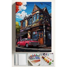 Corvo Sayılarla Boyama Seti Numaralı Tuval Fırça Boya 40X50 cm - Londra Ev Araba