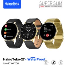 Digi Monster Hainoteko-27 Waterproof Akıllı Saat Amoled Ekran Bluetooth Arama 3 Kordon Set