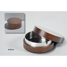 Hediye Bahçesi Kahverengi Bambu Kapaklı Küllük