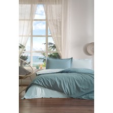 Özdilek Ranforce Çift Kişilik Nevresim Takımı-Colourist Maldiv Aqua