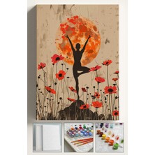 Corvo Sayılarla Boyama Seti Numaralı Tuval Fırça Boya 40X50 cm - Egzersiz Kadın