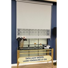 Volper Mekanik LZR305 Ithal Mat Kalın Kumaşlı Lazer Kesim Stor Perde (Açık Gri)