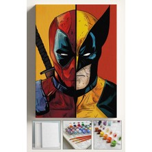 Corvo Sayılarla Boyama Seti Numaralı Tuval Fırça Boya 40X50 cm - Xmen