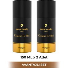 Pierre Cardin Comme Le Roi Erkek Deodorant Seti|Odunsu, Fresh|Biber, Limon, Lavanta, Misk, Sedir Ağacı, Kehribar