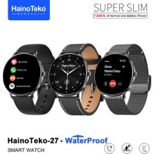 Digi Monster Hainoteko-27 Waterproof Akıllı Saat Amoled Ekran Bluetooth Arama 3 Kordon Set