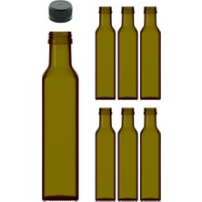 Hepta Collection Maraska Yeşil 100 ml Sızdırmaz Kapaklı Boş Cam Şişe 6 Adet, Yeşil