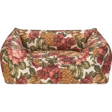 Hepta Collection Pet Comfort Alpha Merta Gül Desenli Köpek Yatağı M 65X80CM