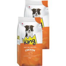 King Tavuklu Yetişkin Köpek Maması 2 x 7 kg