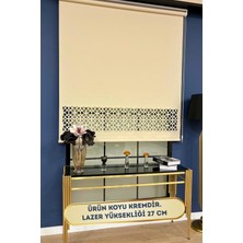 Volper Mekanik LZR305 Ithal Mat Kalın Kumaşlı Lazer Kesim Stor Perde (Koyu Krem)