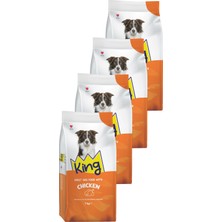 King Tavuklu Yetişkin Köpek Maması 4 x 7 kg