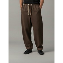 Wekame Erkek Jogger Baggy Fit Beli Lastikli %100 Orjinal Ham Keten Pantolon