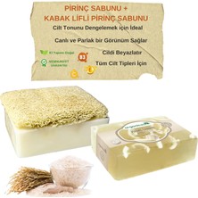 Hepta Collection 2'li Set Doğal Kabak Lifli Pirinç Sabunu ve Lifsiz Pirinç Sabunu