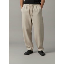 Wekame Erkek Jogger Baggy Fit Beli Lastikli %100 Orjinal Ham Keten Pantolon