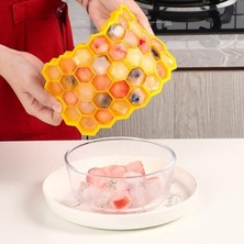 Hepta Collection Orret Home Pratik Petek Şeklinde Silikon Buz Kalıbı Silikon Yapışmaz Buzluk Petek Buz Küpü Asorti