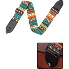 Hepta Collection SR-11GRN Gitar Omuz Askısı, Çok Renkli Desenli Uzunluk 90-143 cm