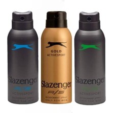 Hepta Collection Slazenger Active Sport Gold Yeşil Mavi Deodorant 3x 150ML Set