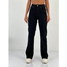 Miss Poem Kadın Yüksek Bel Bol Paça Jean Pantolon