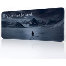 Pierrebella Penguen Temalı 90X40 cm Mouse Pad, Dikişli Kenar, Kaymaz, Ultra Geniş Mousepad 90X40 cm