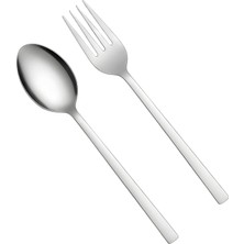 Hepta Collection Paslanmaz Çelik Yemek Kaşığı ve Çatal Seti, 12 Adet Kaşık, 12 Adet Çatal, Ev ve Restoran Kullanımı I