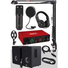 Hepta Collection Referans Paket-1 Maxword Monitör Ses Kartı BM800 Mikrofon Stand