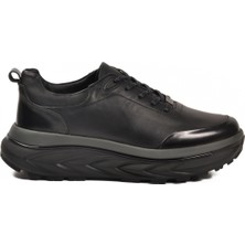 Ayk's Siyah Hakiki Deri Erkek Günlük Ayakkabı 152-22390 M