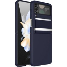 Bg Arzenis Arzenis  Samsung Galaxy Z Flip 4 Kılıf Belt Flip Kapak - Lacivert 9968547