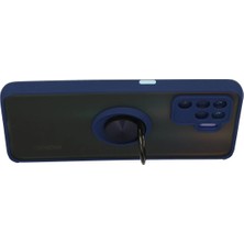 Bg Arzenis Arzenis  Oppo Reno 5 Lite Kılıf Montreal Yüzüklü Silikon Kapak - Lacivert 9968547