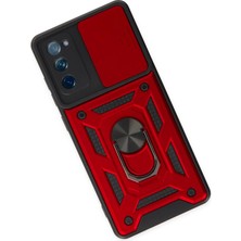 Bg Arzenis Arzenis  Samsung Galaxy S20 Fe Kılıf Pars Lens Yüzüklü Silikon - Kırmızı 9968547