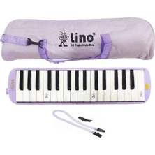Line 32 Tuşlu Bez Çantalı Melodika Pastel Mor Güvenli