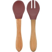 Line Mama Kaşığı ve Çatal Seti Velvet Rose Güvenli