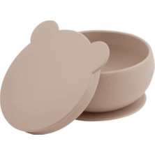 Line Silikon Kapaklı Kase Bubble Beige Güvenli