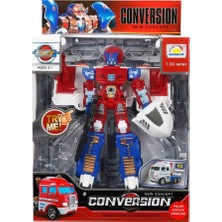 Line 1:24 Sesli ve Işıklı Dönüşebilen Robot 22 cm Güvenli